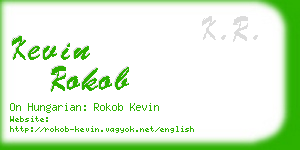 kevin rokob business card